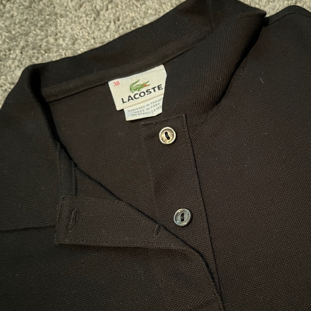 Lacoste Women’s Stretch Polo - Black - Size 38 - Picture 5 of 7